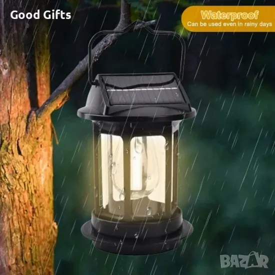 Соларна къмпинг лампа Фенер, снимка 1