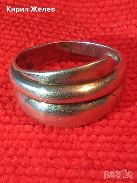 СТАР СТИЛЕН СРЕБЪРЕН ПРЪСТЕН СРЕБРО 925 РЪЧНА МАЙСТОРСКА РЕТРО АРТ ИЗРАБОТКА 36419, снимка 1