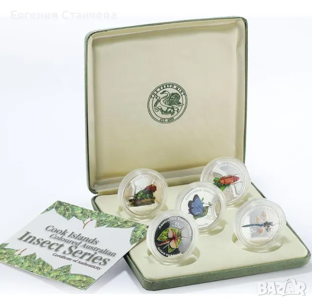 инвестиционно сребърни монети насекоми , снимка 1