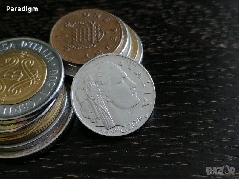 Монета - Италия - 20 чентесими | 1940г., снимка 1