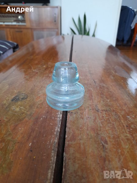 Стара стъклена запушалка,тапа #5, снимка 1