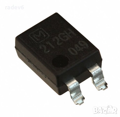 Солид стейт реле AQY212GHA, AQY212, Solid State Relay, SMD, 4 пина, снимка 1