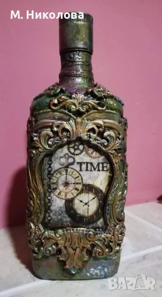 Ръчно декорирана бутилка за домашен алкохол , снимка 1