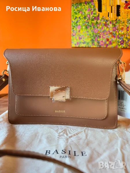 Оригинална, нова чанта, естествена кожа Basile Apollon , снимка 1