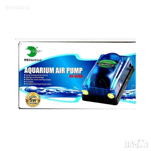 Електрическа Въздушна помпа с двоен изход за аквариум от Crown Aquatics, снимка 1