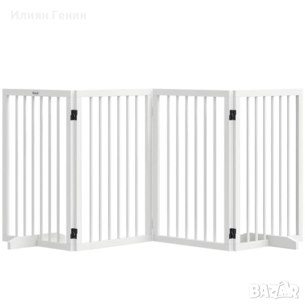 Преграда за кучета PawHut, сгъваема, снимка 1