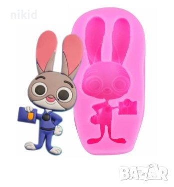 Заек Заека Джуди Хопс от Зоотопия Зоотрополис Zootropolis Zootopia силиконов молд форма фондан гипс, снимка 1