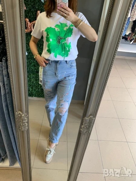 дънки с напръскан ефект , снимка 1