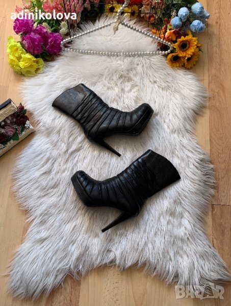 Кожени боти на ток, снимка 1