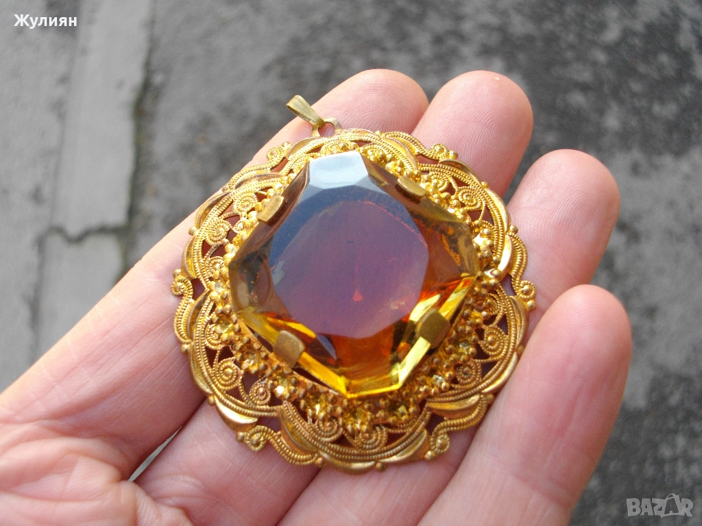  СТАРА ГОЛЯМА ПОЗЛАТЕНА ВИСУЛКА, снимка 1