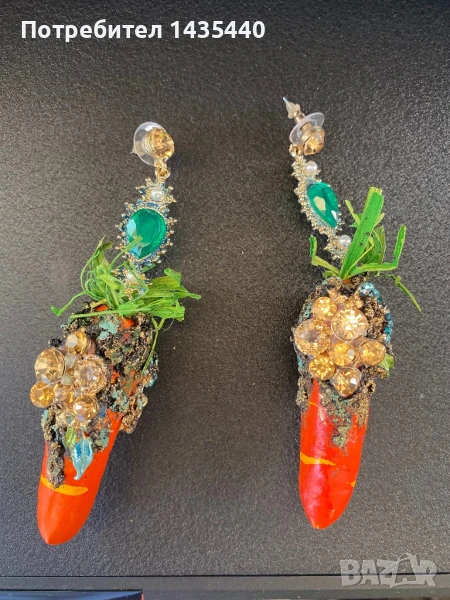 Ръчно изработени обици от серията “Забранения плод” на дизайнерката Анелия Милчева, снимка 1