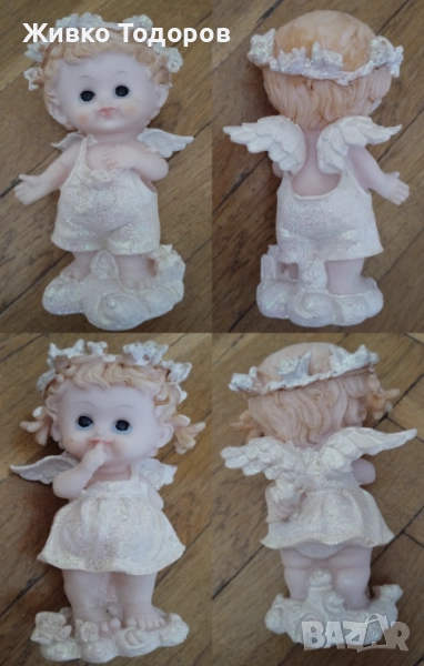 Фигурки на Ангели (момче/момиче) от смола (14х7см.), снимка 1