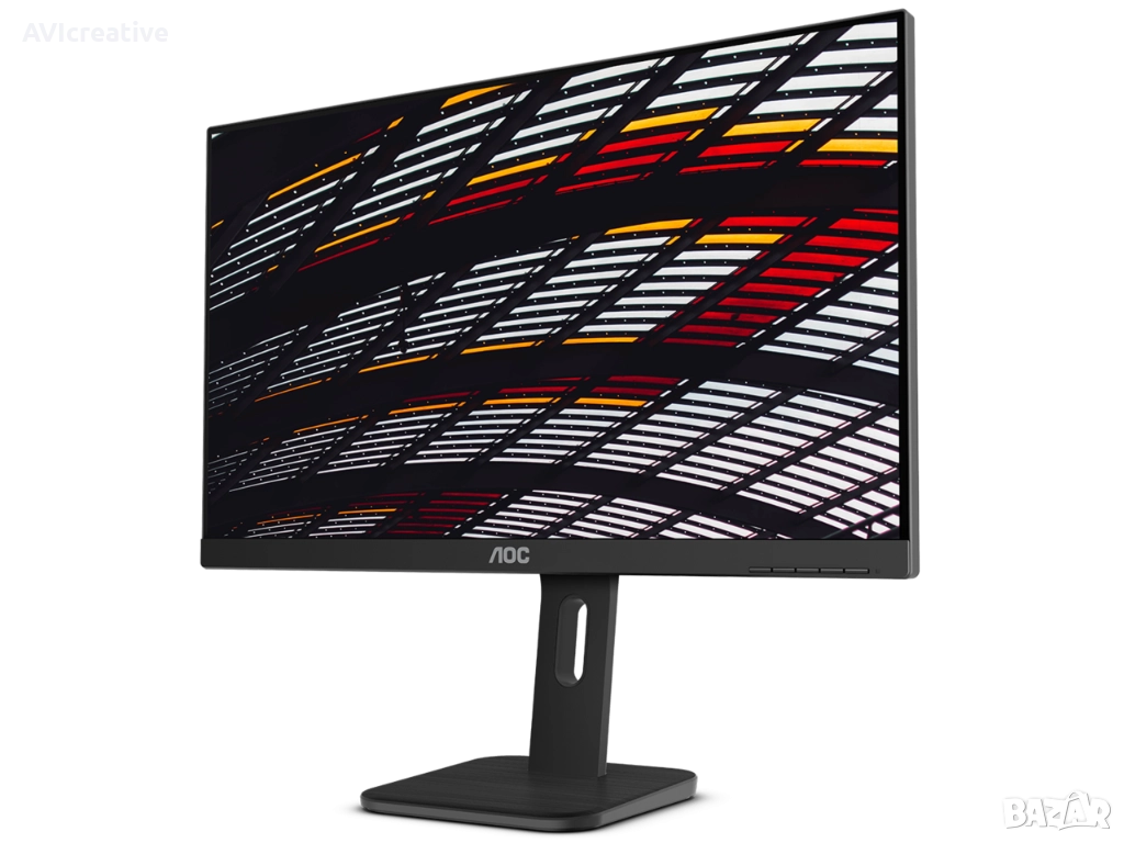 Монитор AOC 24P1, 23.8", IPS, FHD (1920 x 1080), 60Hz, 5ms, Черен, снимка 1