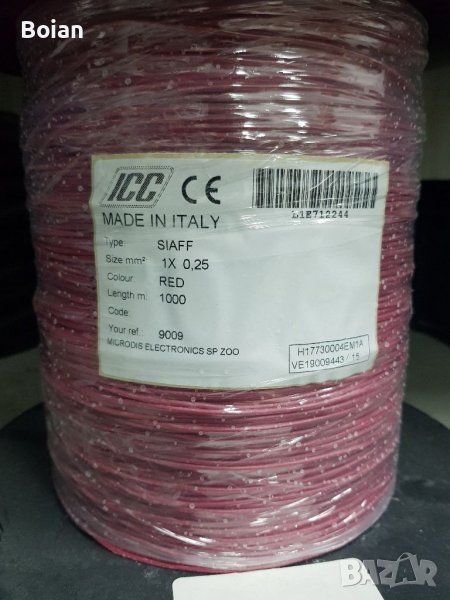 Силиконов проводник 1х0.25мм2 1000метра, снимка 1