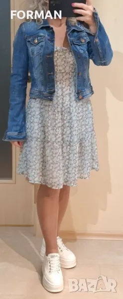 Рокля на волани с дълги ръкави от тюл, снимка 1