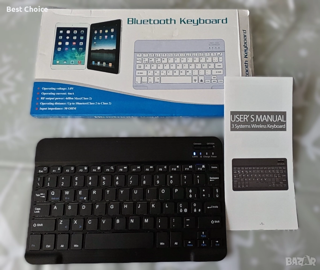 Универсална Bluetooth мини ултра тънка Bluetooth клавиатура, снимка 1