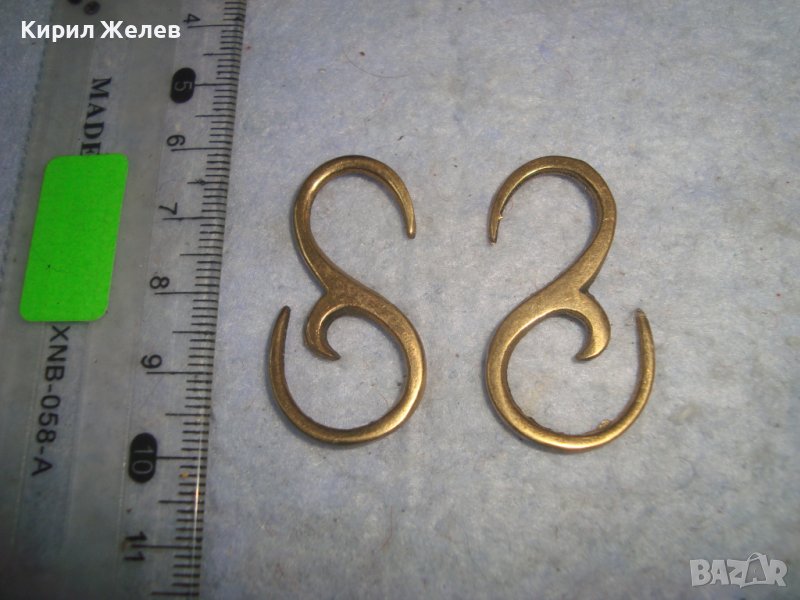 ДВЕ МЕСИНГОВИ КУКИЧКИ УКРАШЕНИЯ ВИСУЛКИ 29362, снимка 1