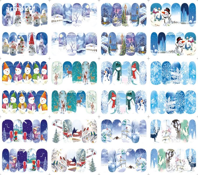 Коледни ваденки за нокти, снимка 1