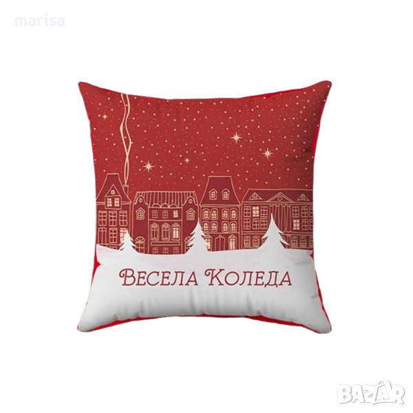 Коледна възглавница Весела Коледа Код: 090743, снимка 1