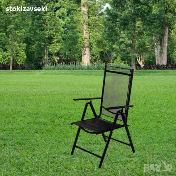 Метален сгъваем стол Muhler,  7 позиционен, снимка 1