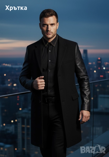 Versace x H&M - Оригинално мъжко палто размер 46 / S, снимка 1