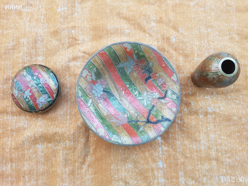 Месингови кутия фруктиера ваза , снимка 1