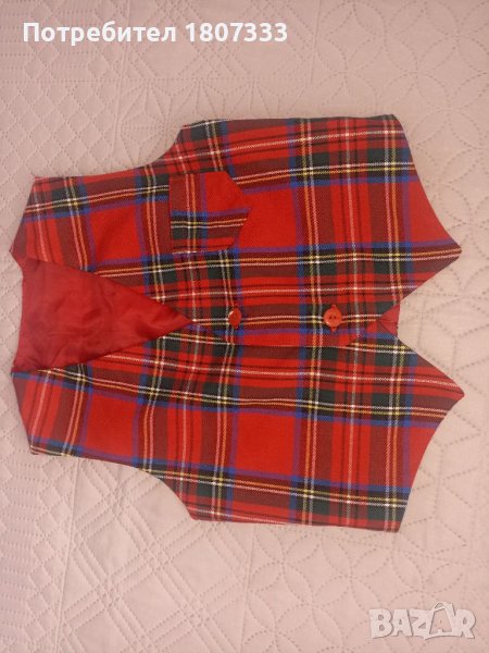 Детски елек шотландско каре , снимка 1
