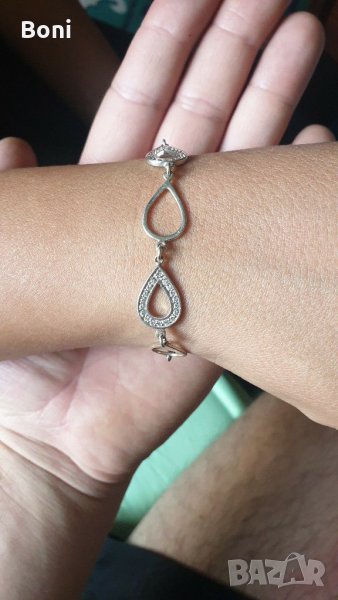 Дамска сребърна гривна , снимка 1