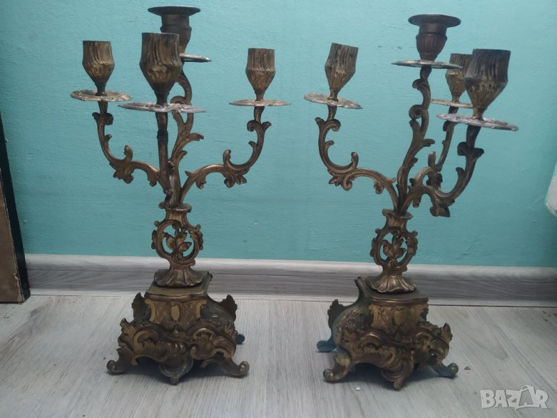 два свещници рококо, снимка 1