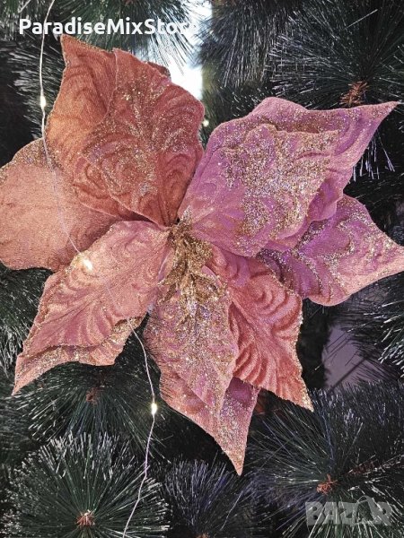 Коледна звезда декорация за елха Christmas Melania, снимка 1