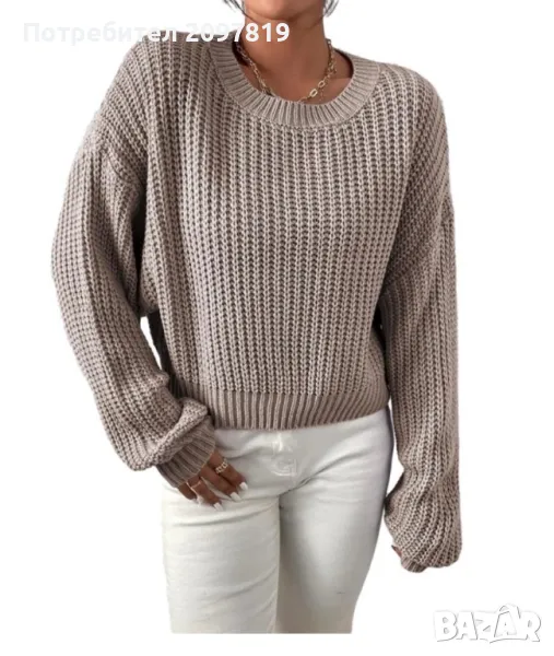 Дамски плетен пуловер, снимка 1