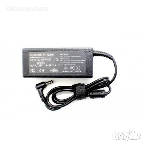 Зарядно за лаптоп (Laptop AC Adapter) Asus, Toshiba, Lenovo, Benq, Gateway - 19V / 3.42A / 65W - (5., снимка 1