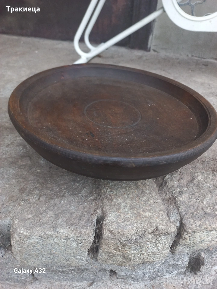 СТАРА ДЪРВЕНА МАСИЧКА СИНИЯ ПАРАЛИЯ, снимка 1