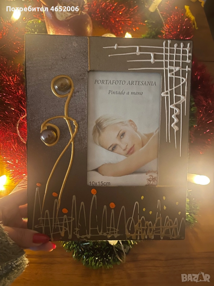 Ръчно рисувана декоративна рамка – 10х15 см – 18лв., снимка 1