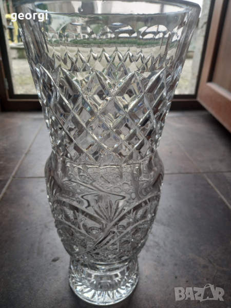 голяма кристална ваза   14/4, снимка 1