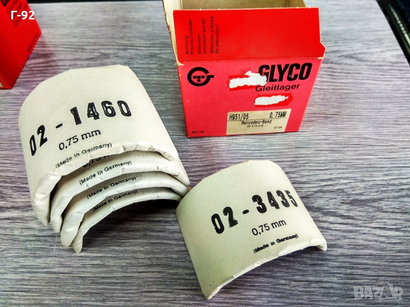 H951/5 0.75MM**NEU**GLYCO** **Основни лагери, колянов вал**MERCEDES-BENZ, снимка 1