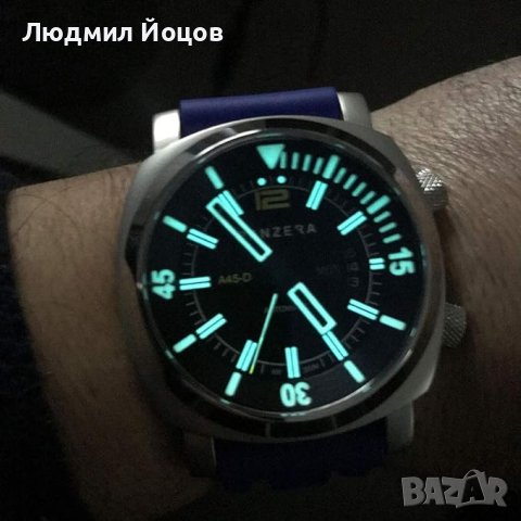 Мъжки часовник Panzera Aquamarine 45D Pro Diver НОВ - 1795.00 лв., снимка 16 - Мъжки - 43213178