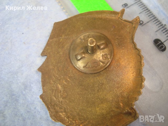 ОТЛИЧНИК по БОЙНАТА и ПОЛИТ. ПОДГОТОВКА Стара ЕМАЙЛИРАНА БРОНЗОВА ЗНАЧКА на ВИНТ Iва Д.З.Л.Ф. 32608, снимка 4 - Колекции - 38465693