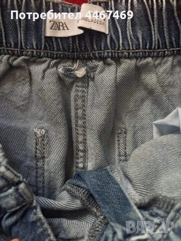 Дънки Zara, H&M 9-10 за момиче, снимка 4 - Детски панталони и дънки - 51470267