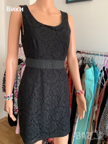 HM черна рокля от дантела размер S, снимка 10 - Рокли - 40819595