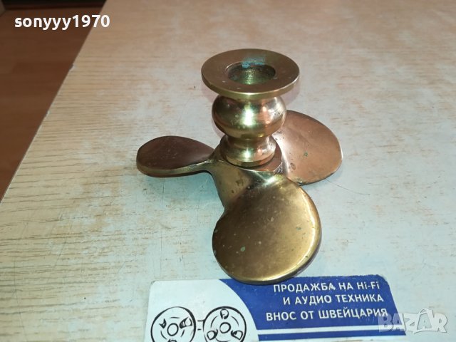 ВИНТ-ПРОПЕЛЕР-ПЕРКА СВЕЩНИК МЕД//МЕСИНГ 1401241247, снимка 12 - Антикварни и старинни предмети - 43800922