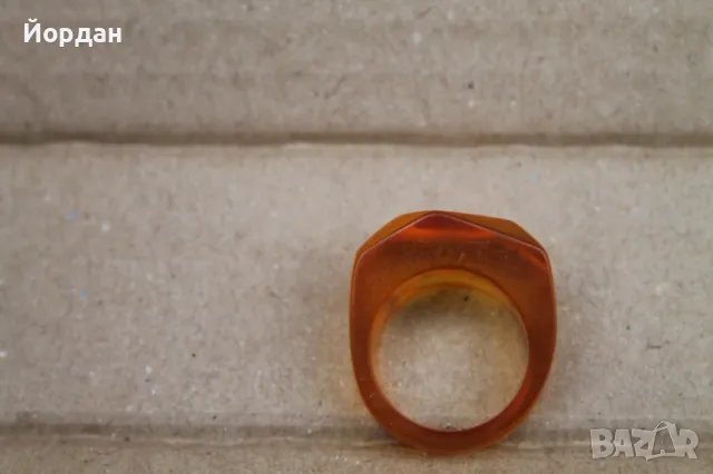 Дамски СССР пръстен балтийски кехлибар, снимка 5 - Пръстени - 47990274