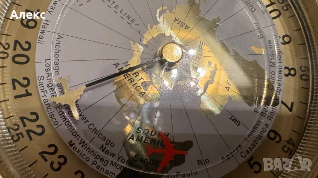 Световна карта на часовите пояси– Масивна, 1.480кг, снимка 4 - Антикварни и старинни предмети - 48147228