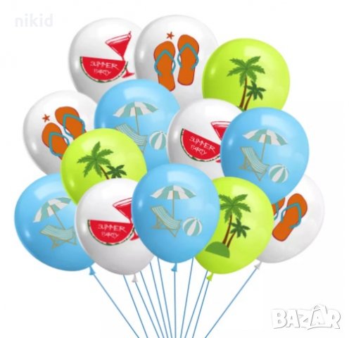 Хаваи плаж море лято диня Обикновен надуваем латекс латексов балон парти хелий или газ