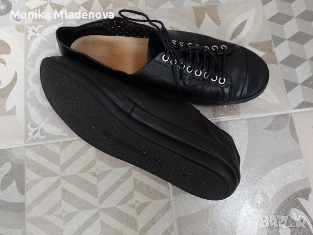 Равни пролетни обувки с връзки, естествена кожа, черни, Vagabond, 38, снимка 11 - Дамски ежедневни обувки - 43106188