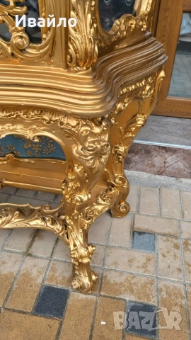 Италианска барокова витрина 026, снимка 6 - Секции и витрини - 52348018