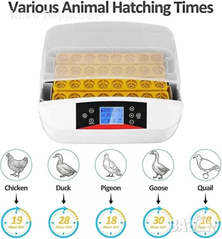 Инкубатор за яйца – 42 яйца с LED дисплей и автоматичен контрол