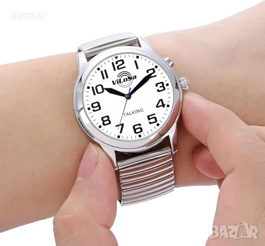 Говорещият часовник ViLoSa изговаря часа, датата или часа на алармата за хора с увредено зрение, снимка 3 - Мъжки - 49506333