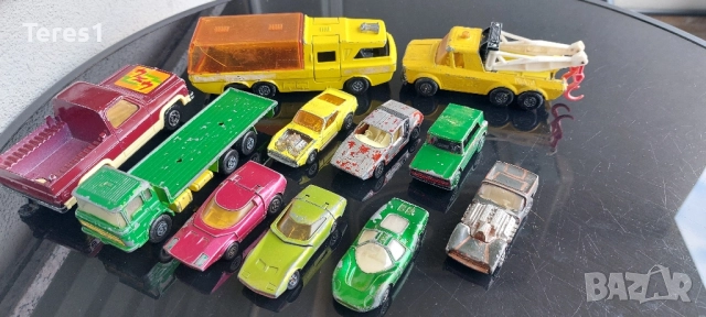 Мачбокс метални колички 10бр.+ 1бр Мажорете пикап подарък