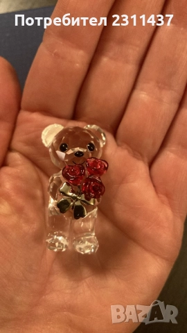 Кристална фигура SWAROVSKI мече  - Kris Bear A Rose, снимка 2 - Романтични подаръци - 52282888